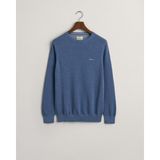 Gant Erkek Mavi Regular Fit Bisiklet Yaka Kazak 8040521.906 - 906-Mavi