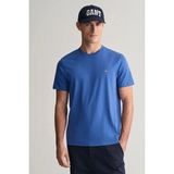 Gant Erkek Mavi Regular Fit Bisiklet Yaka Logolu T-shirt