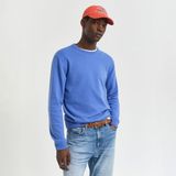Gant Erkek Mavi Regular Fit Bisiklet Yaka Yün Kazak - 419-Mavi - 2XL