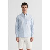 Gant Erkek Mavi Regular Fit Çizgili Logolu Gömlek 3260011.450 - 450-Mavi - S