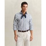 Gant Erkek Mavi Regular Fit Çizgili Logolu Gömlek 3260019.442 - 442-Mavi - 2XL