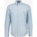 Gant Erkek Mavi Regular Fit Çizgili Logolu Gömlek 3260023.450 - 450-Mavi - S