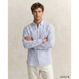 Gant Erkek Mavi Regular Fit Çizgili Logolu Gömlek 38261115T.419 - 419-Mavi - XL