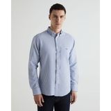 Gant Erkek Mavi Regular Fit Klasik Yaka Çizgili Gömlek 3824157T.407 - 407-Mavi