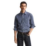 GANT Erkek Mavi Regular Fit%100 Pamuk Gömlek