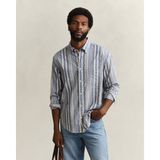 Gant Erkek Mavi Relaxed Fit Çizgili Gömlek 3260032.442 - 442-Mavi