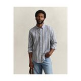GANT Erkek Mavi Relaxed Fit Çizgili Gömlek