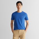 Gant Erkek Mavi Slim Fit Bisiklet Yaka T-Shirt - 407-Mavi