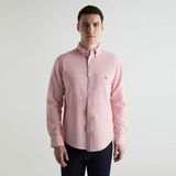 Gant Erkek Pembe Regular Fit Klasik Yaka Çizgili Gömlek - 662-Pembe