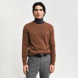 Gant Erkek Regular Fit Bisiklet Yaka Kazak - 292-Kahverengi - M