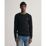 Gant Erkek Siyah Regular Fit Bisiklet Yaka Kazak 8050601.5 - 5-Siyah