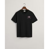 Gant Erkek Siyah Regular Fit Bisiklet Yaka Logolu T-Shirt 2067004.5 - 5-Siyah