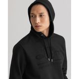 Gant Erkek Siyah Regular Fit Kapüşonlu Logolu Sweatshirt