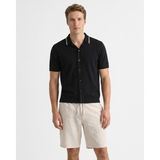 Gant Erkek Siyah Regular Fit Kısa Kollu Resort Yaka Gömlek 8050299.5 - 5-Siyah - 2XL