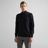 Gant Erkek Siyah Regular Fit Yarım Fermuarlı Kazak - 5-Siyah - XL
