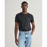 Gant Erkek Siyah Slim Fit Bisiklet Yaka Logolu T-Shirt 2013033.5 - 5-Siyah