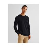 Gant Erkek Siyah Slim Fit Bisiklet Yaka Uzun Kollu T-Shirt