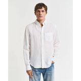Gant Erkek Slim Fit Keten Gömlek - Beyaz - 2XL