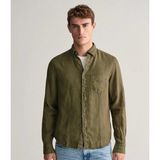 Gant Erkek Slim Fit Keten Gömlek - Haki