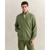 GANT Erkek Yeşil Fermuarlı Logolu Sweatshirt