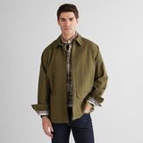 Gant Erkek Yeşil Oversize Fit Fermuarlı Logolu Gömlek - 301-Yeşil - XL