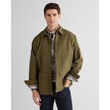 Gant Erkek Yeşil Oversize Fit Fermuarlı Logolu Gömlek 3824313T.301 - 301-Yeşil