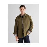 GANT Erkek Yeşil Oversize Fit Fermuarlı Logolu Gömlek