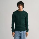Gant Erkek Yeşil Regular Fit Bisiklet Yaka Kazak - 374-Yeşil - 2XL