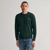 Gant Erkek Yeşil Regular Fit Bisiklet Yaka Kazak - 374-Yeşil - 3XL