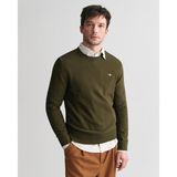 Gant Erkek Yeşil Regular Fit Bisiklet Yaka Kazak 8030210.301 - 301-Yeşil