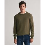 Gant Erkek Yeşil Regular Fit Bisiklet Yaka Kazak 8040521.301 - M - 301-Yeşil