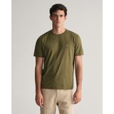 Gant Erkek Yeşil Regular Fit Bisiklet Yaka Logolu T-Shirt 2003184.301 - 301-Yeşil