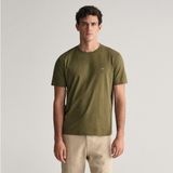 Gant Erkek Yeşil Regular Fit Bisiklet Yaka T-Shirt - 301-Yeşil - 3XL