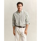 Gant Erkek Yeşil Regular Fit Çizgili Logolu Gömlek 3260019.379 - 379-Yeşil