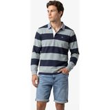 Gant Erkek Yeşil Regular Fit Çizgili Logolu Polo Yaka Rugby T-Shirt - 10-Yeşil