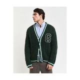 Gant Erkek Yeşil Regular Fit Düğmeli Yaka Logolu Yün Karışımlı Hırka