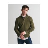 Gant Erkek Yeşil Regular Fit Yarım Fermuarlı Kazak
