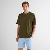 Gant Erkek Yeşil Relaxed Fit Bisiklet Yaka Logolu T-Shirt - 301-Yeşil - M
