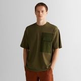Gant Erkek Yeşil Relaxed Fit Bisiklet Yaka Logolu T-Shirt - 301-Yeşil