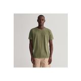 Gant Erkek Yeşil Relaxed Fit Bisiklet Yaka Logolu T-shirt