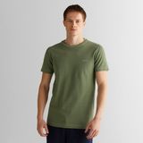 Gant Erkek Yeşil Slim Fit Bisiklet Yaka T-Shirt - 362-Yeşil - XL
