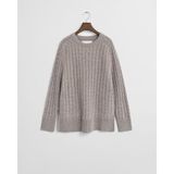 Gant Kadın Bej Relaxed Fit Bisiklet Yaka Triko 4805412.259 - 259-Bej - XL