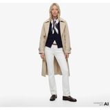 Gant Kadın Bej Relaxed Fit Klasik Yaka Trençkot - 233-Bej - M
