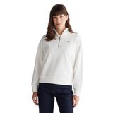 Gant Kadın Beyaz Relaxed Fit Yarım Fermuarlı Sweatshirt