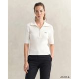 GANT Kadın Beyaz Slim Fit Yarım Kollu Triko