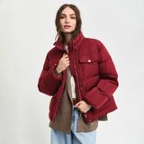 Gant Kadın Bordo Dik Yaka Mont - 604-Bordo - XS