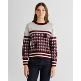 Gant Kadın Bordo Relaxed Fit Bisiklet Yaka Logolu Kazak 4805274.604 - 604-Bordo - XS