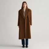 Gant Kadın Kahverengi Oversize Fit Klasik Yaka Kaban - 212-Kahverengi - M