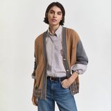 Gant Kadın Kahverengi Relaxed Fit Hırka - 230-Kahverengi - XL