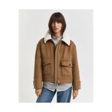 Gant Kadın Kahverengi Relaxed Fit Yün Ceket
